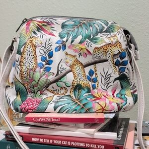 Anuschka Colorful Jungle Crossbody Bag